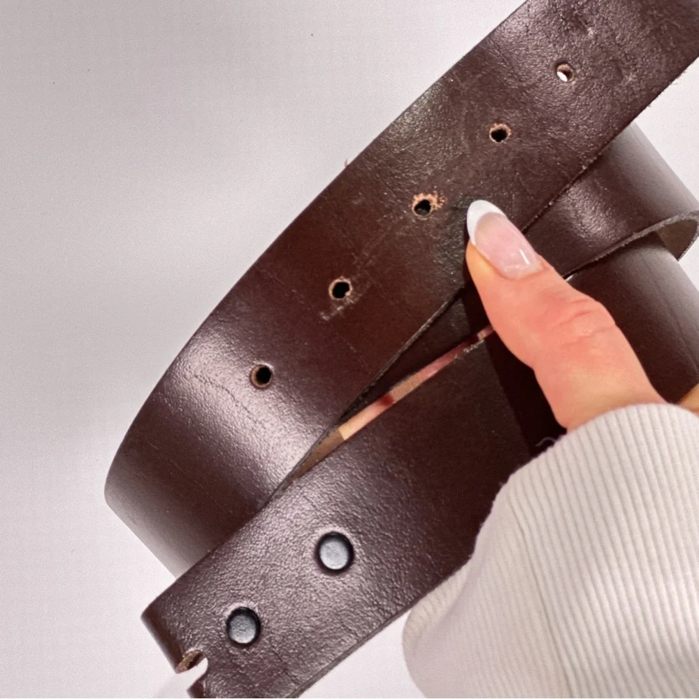 Made In USA Mens Leather Belt Brown Oil Tan Top Grain Size 38